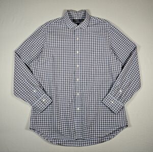 Polo Ralph Lauren Men's XL Plaid Button-Down Dress Shirt Blue White Classic Fit